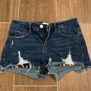 Kancan distressed jean shorts